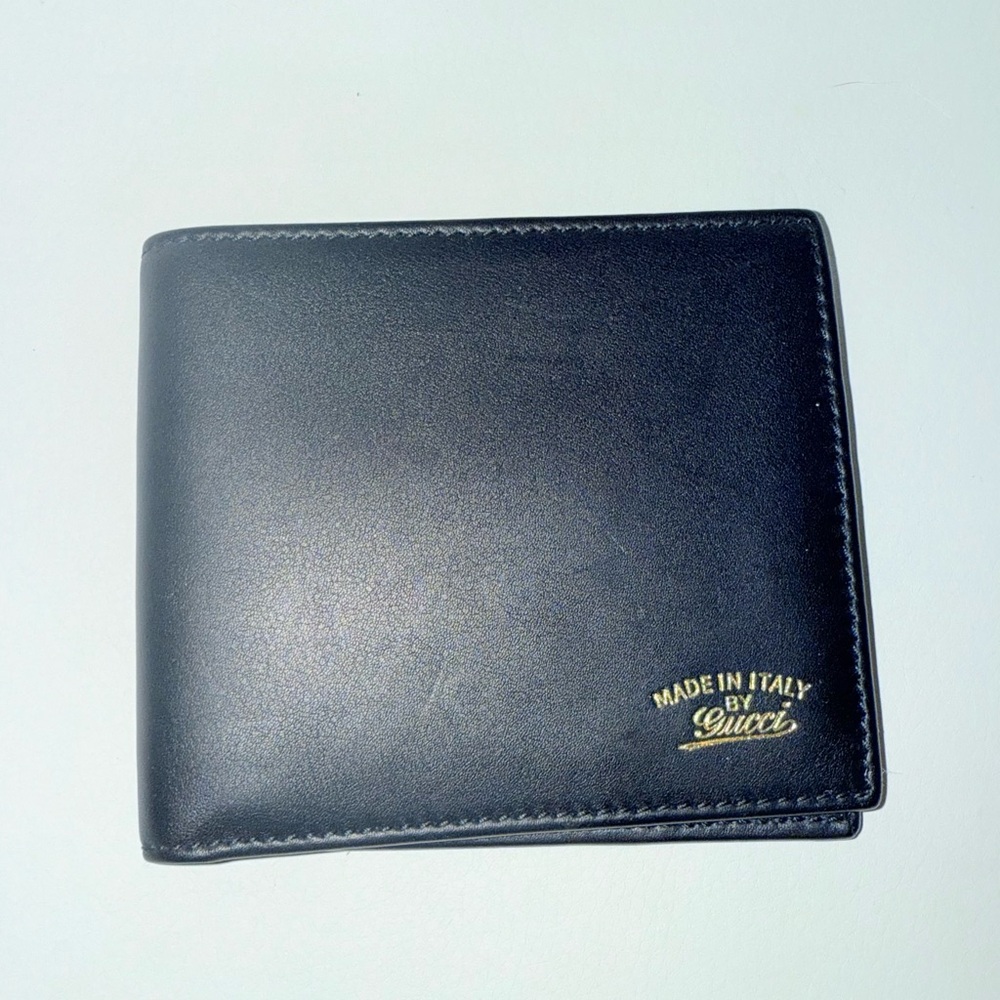 Gucci Black Leather Bifold Wallet